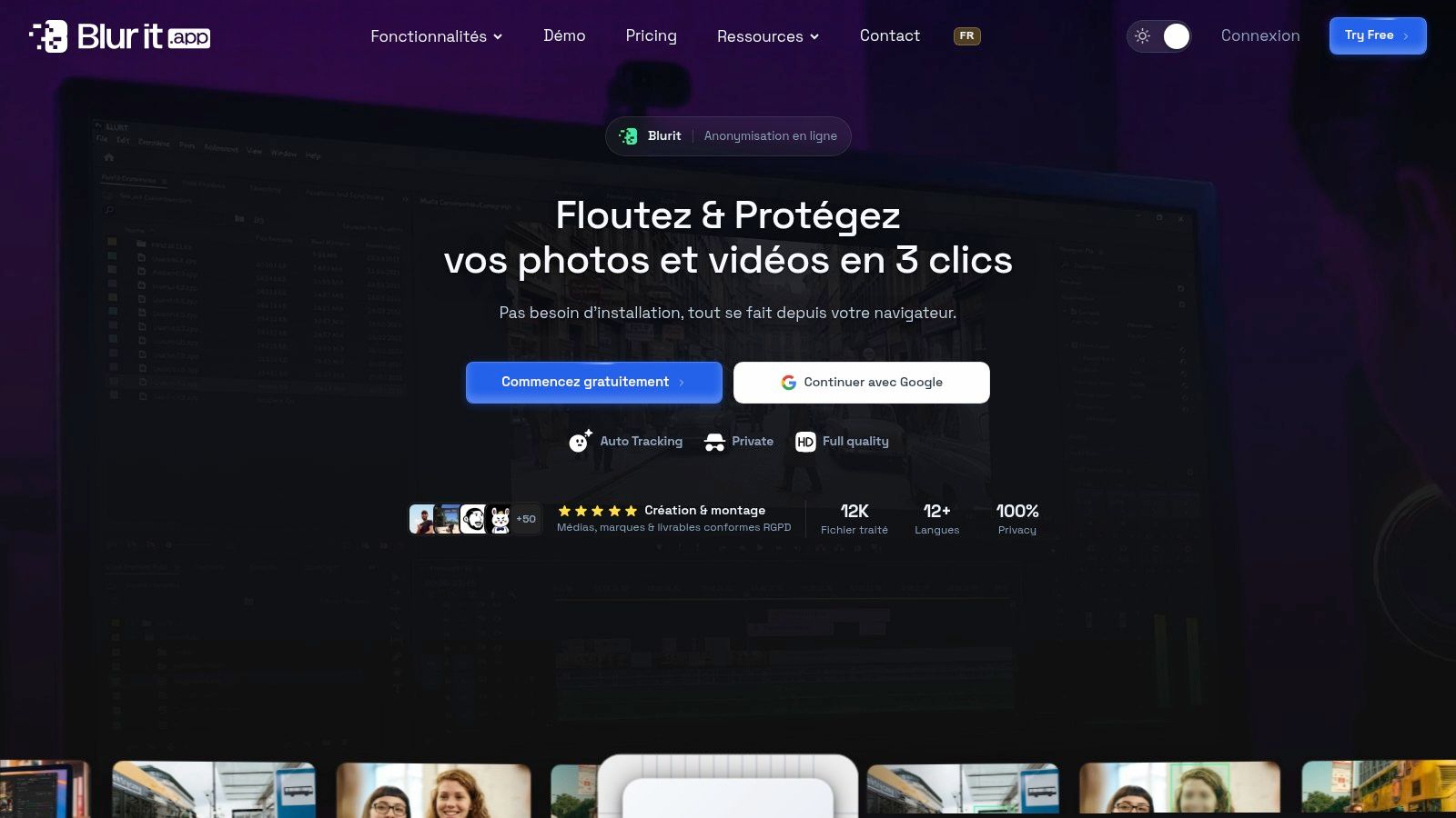 Blurit Studio — anonymiser une vidéo dans le navigateur