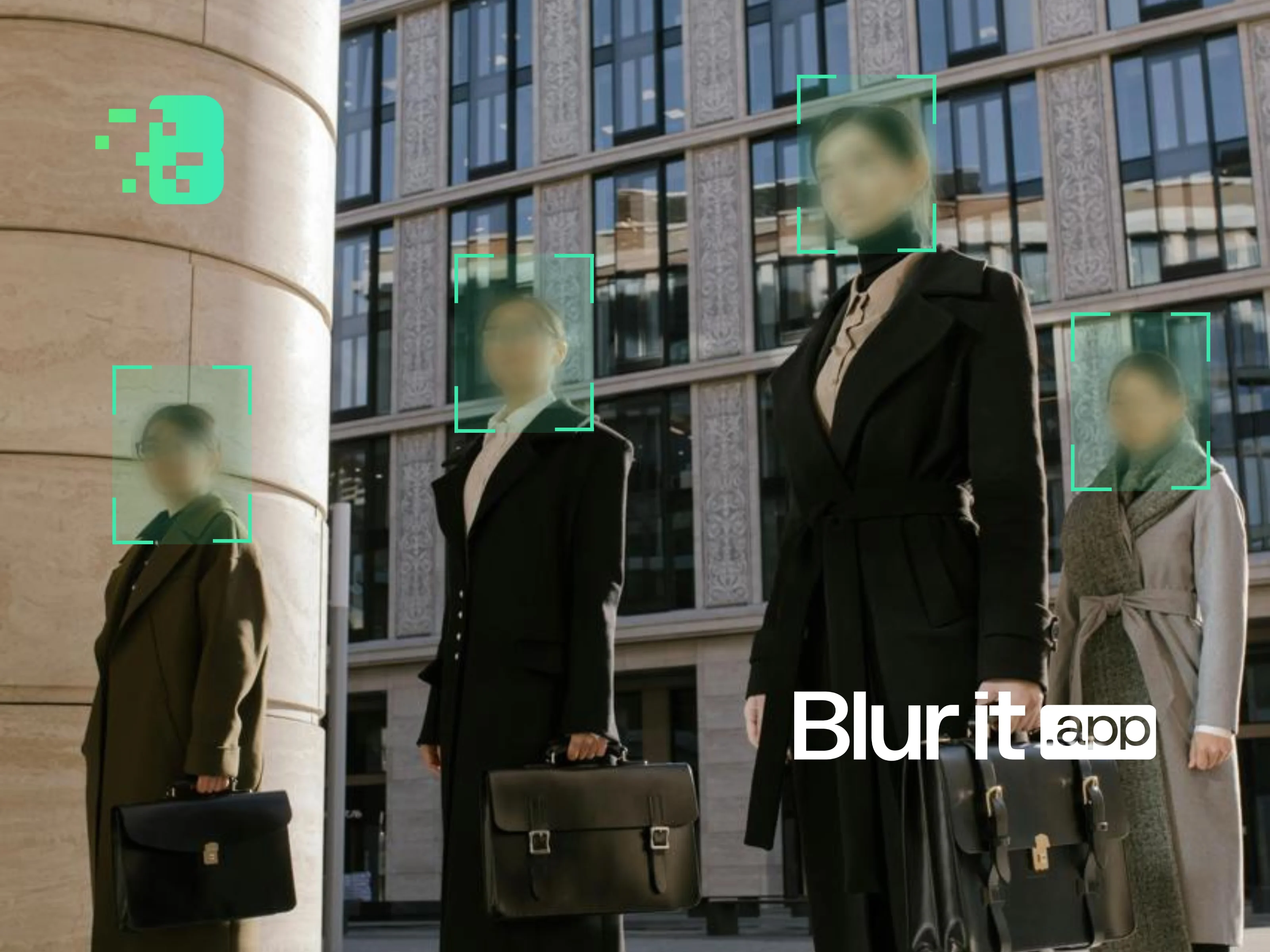 Détection automatique des visages sur Blurit.app